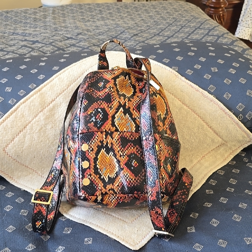 Hammett Black and Brown Backpack with Structured Design